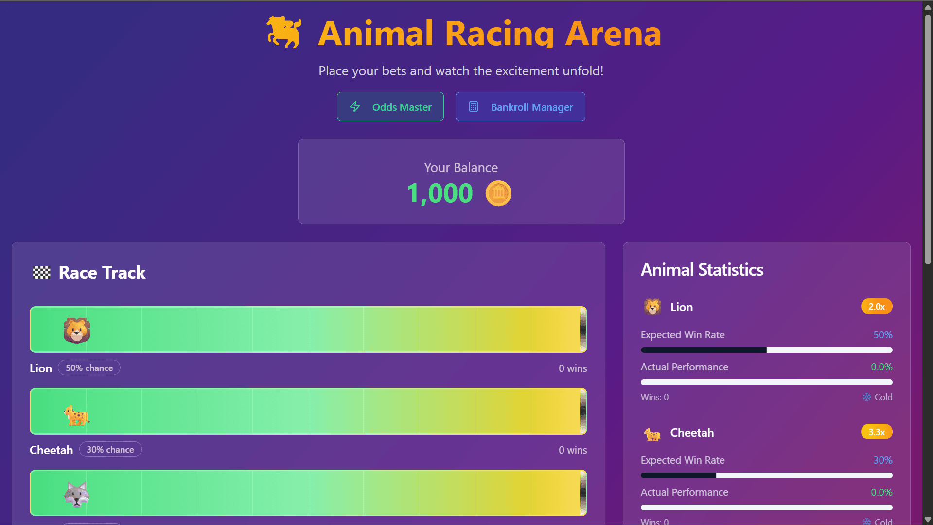 animal racing game