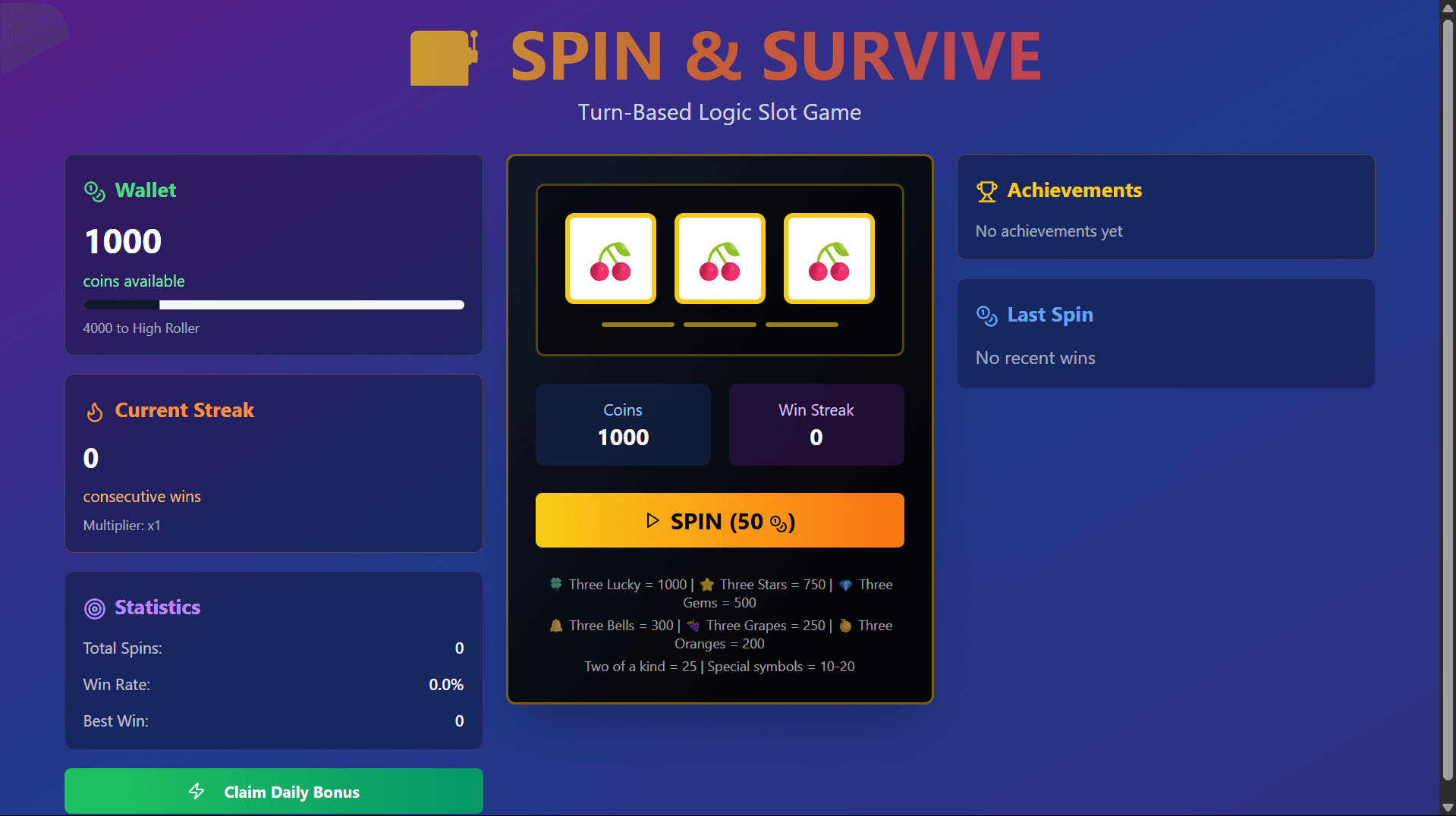 spin & survive